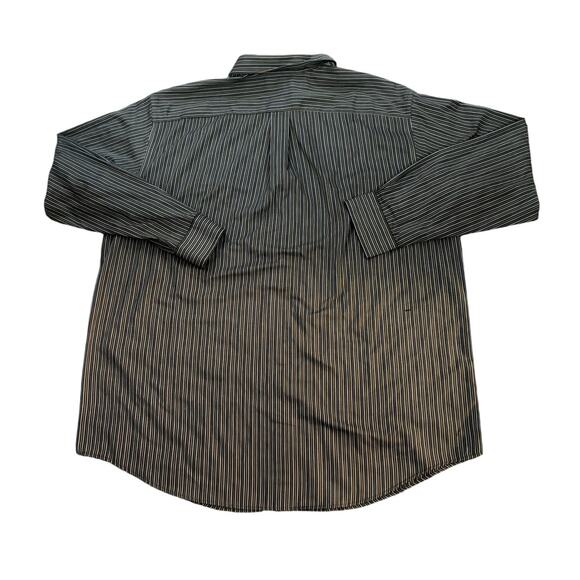 Roundtree & Yorke Brown/Blue Striped Button-Down Mens Size 2XT - Picture 5 of 5